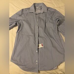Calvin Klein Navy Geometric Button Down Shirt